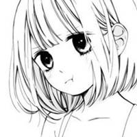 微信头像女生动漫侧面低着头