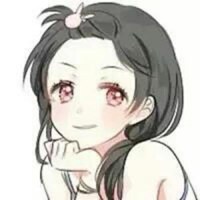 可爱动漫萌女生头像蓝色头发