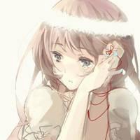 微信动漫蓝色女生头像24乘以24