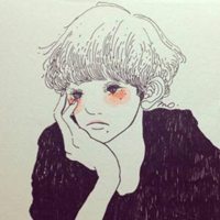 微信头像女生动漫侧面低着头