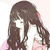 微信动漫蓝色女生头像24乘以24