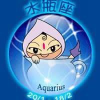 卡通男头像水瓶座