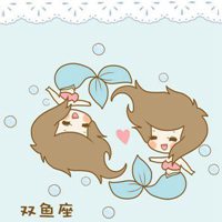 小清新双鱼座头像卡通