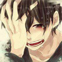 蓝色系动漫悲伤图片女生头像女生