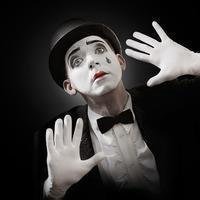 小丑小丑女黑白头像