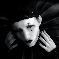 黑白小丑小孩头像