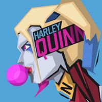 黑白女生小丑头像