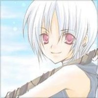 动漫女生头像银发面具