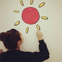 女神长发剪刀手头像