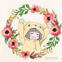 带花环侧脸女生头像