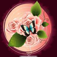 拿玫瑰花动漫女生头像图片