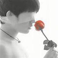 拿玫瑰头像女生