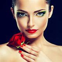 欧美拿玫瑰女头像