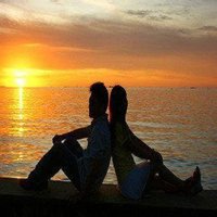 情侣背靠背微信头像