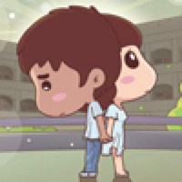 小孩背靠背情侣头像 小孩背靠背情侣头像