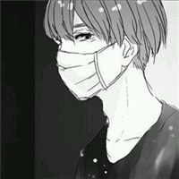 男生头像戴口罩头像黑白头像一对