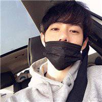 戴口罩漫画男生头像黑白头像一对