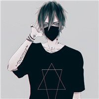 戴口罩侧脸男头像黑白头像男生