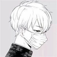 男生微信头像戴口罩黑白头像情侣