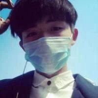 戴口罩侧脸男头像黑白头像男生头像