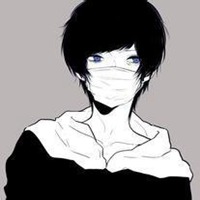 手绘戴口罩男生头像黑白头像一对