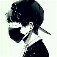 男生头像戴口罩头像黑白头像一对
