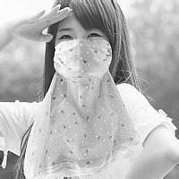 微信女生戴口罩短发头像黑白头像女生头像