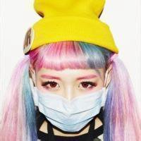 戴口罩侧脸女头像黑白头像女生头像女生