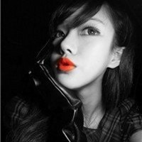 黑白色个性陌陌女生头像