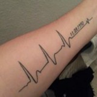 后脖子上小纹身女人图案头像