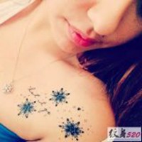 彩色纹身女人美头像