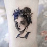 欧美花臂纹身女人头像个性网