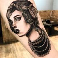 古装抽烟纹身女人图片头像