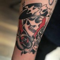 原宿风纹身女人图片头像霸气