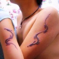 纹身情侣头像高清大图