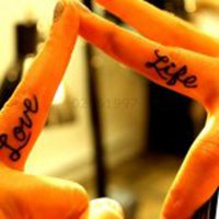 纹身情侣头像一左一右小清新