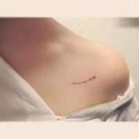 衬衫女生锁骨头像