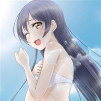 治愈系动漫女生头像星空下