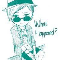 卡通头像素描男生