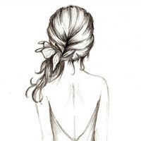 素描男生侧脸头像