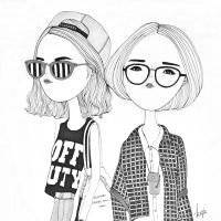 微信情侣头像动漫素描