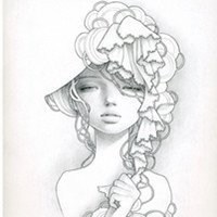 圆珠笔素描头像