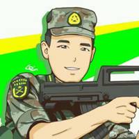 军人头像素描画图片