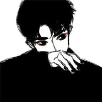 卡通单调素描头像男