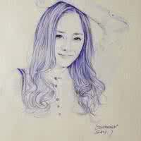 动漫素描女生头像半身