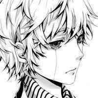 黑白男生头像侧脸帅气图片