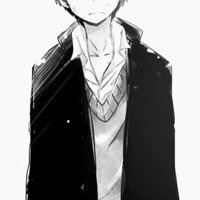 卡通背影黑白男生头像霸气