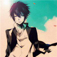 二次元吸烟黑白男生头像带字