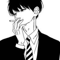 戴口罩漫画黑白男生头像一对