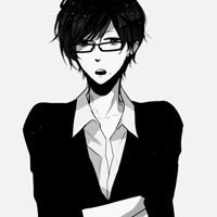 卡通头像黑白男生头像